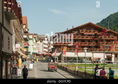 Rue principale à Wengen, Suisse Banque D'Images