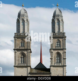 Twin Towers de Niederdorf, la vieille ville de Zurich, Canton de Zurich, Suisse, Europe Banque D'Images