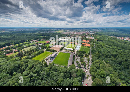 Waldau installations sportives, vue depuis la tour de télévision de Stuttgart, Stuttgart, Bade-Wurtemberg Banque D'Images