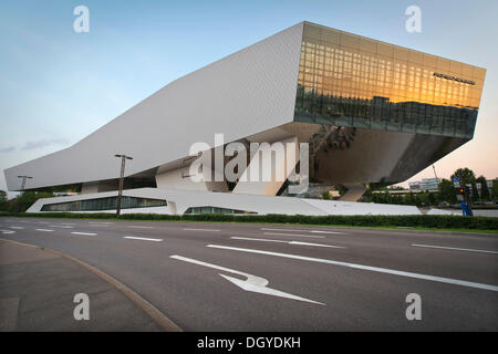 Musée Porsche, carrés, Stuttgart-Zuffenhausen Porscheplatz, Bade-Wurtemberg Banque D'Images