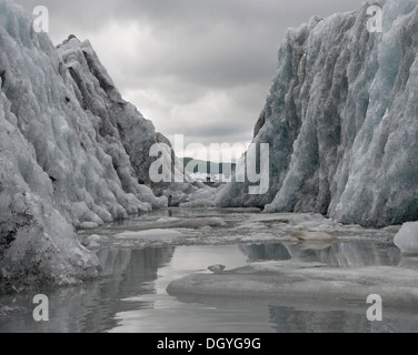 Murs du canal de Valdez Glacier, Alaska, USA Banque D'Images