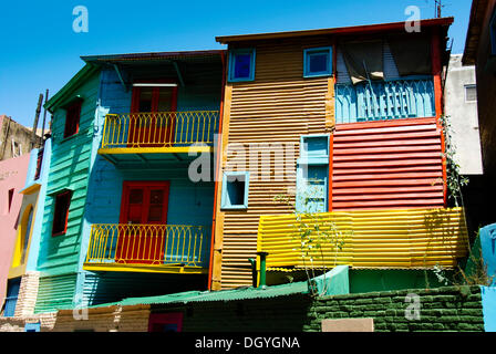 L' 'Caminito, la rue à La Boca qui est célèbre pour ses maisons peintes, Buenos Aires, Argentine, Amérique du Sud Banque D'Images