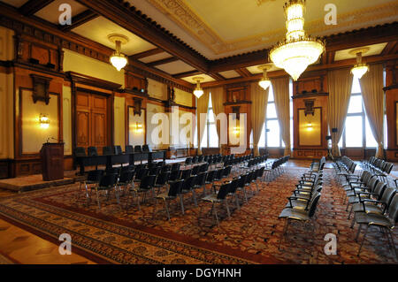 Theatre, de l'intérieur, Palais du Parlement, Bucarest, Roumanie, Europe Banque D'Images