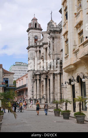 Cathédrale de La Havane, la vieille ville, La Havane, Cuba, Caraïbes, Amérique centrale Banque D'Images