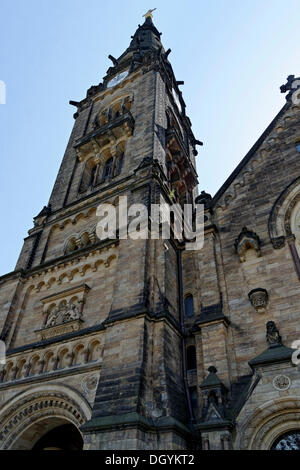 La garnison de la tour, l'église de st. Martin, garnisonskirche, église simultanée, Dresde, Florence de l'Elbe, la Saxe Banque D'Images