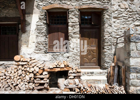 Ancienne ferme, Venosc, Rhône-Alpes, Département Isère, Rhône-Alpes, France Banque D'Images