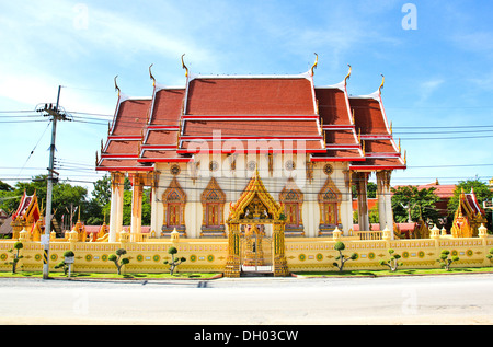 Thaïlande Temple on blue sky Banque D'Images