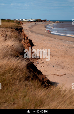 Image paysage de la plage à rejeter Point Yorkshire Banque D'Images