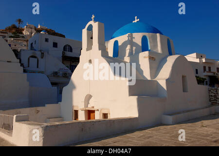 Chapelle Orthodoxe grecque de Panaghia gremiotissa, chora, hora, ios, Cyclades, Grèce, Europe Banque D'Images