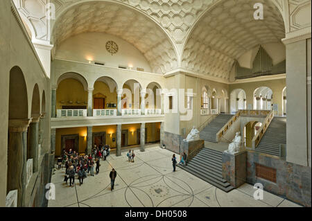 Exceptionnel quartier du Lichthof, atrium, à l'UGP, Ludwig Maximilian University, bâtiment principal, Munich, Haute-Bavière, Bavière Banque D'Images