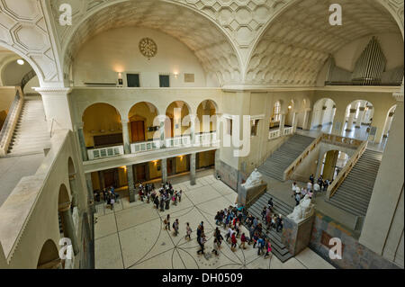 Exceptionnel quartier du Lichthof, atrium, à l'UGP, Ludwig Maximilian University, bâtiment principal, Munich, Haute-Bavière, Bavière Banque D'Images