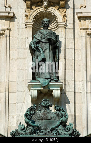 Statue en bronze du Roi Maximilien II de Bavière, musée national bavarois, Bayerisches Nationalmuseum, Prinzregentenstrasse Banque D'Images