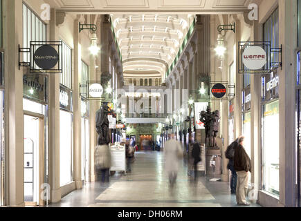 Maedlerpassage shopping arcade, entrée à Auerbach's Keller, Leipzig, Saxe, PublicGround Banque D'Images