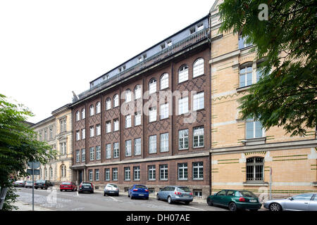 Le quartier général de la police, Leipzig, Saxe, PublicGround Banque D'Images