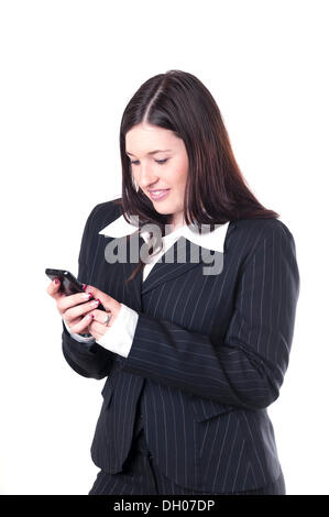 Portrait à l'aide d'un smartphone, à plaisir Banque D'Images