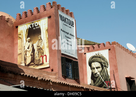 Maroc Marrakech fashion shop boutique Bazar Souk Medina Banque D'Images