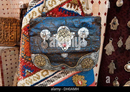 Maroc Marrakech fashion shop boutique Bazar Souk Medina Banque D'Images