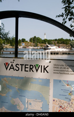 Vastervik Sweden Swedish town holiday resort au sud-est le sud de l'été dans le Banque D'Images