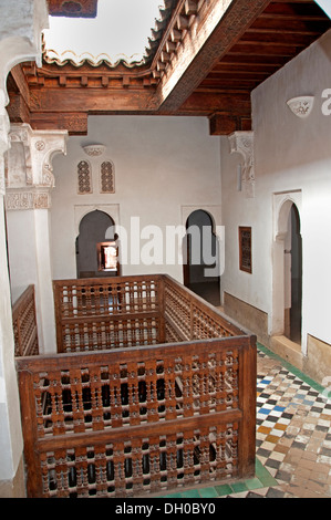 L'école Coranique Ben Youssef dans la médina de Marrakech Maroc Banque D'Images