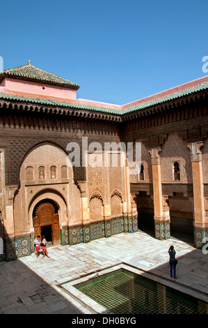 L'école Coranique Ben Youssef dans la médina de Marrakech Maroc Banque D'Images