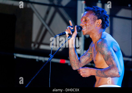 Tricky joue lors du Festival 2012 de la Villa Ada. Banque D'Images