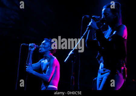 Chanteur anglais chanteur Franki Riley prend en charge difficile à Roma Incontra il mondo Festival 2012 Banque D'Images