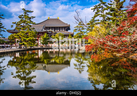 Temple Todaiji à l'automne à Nara, au Japon. Banque D'Images