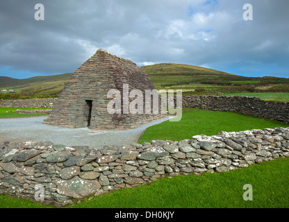 Le comté de Kerry, Irlande : Oratoire Gallarus sur la péninsule de Dingle, construit entre le 6ème et 9ème siècle. Banque D'Images