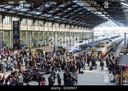 Intérieur de la Gare de Lyon, Paris, France Banque D'Images