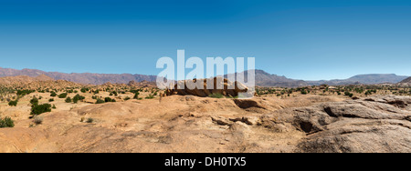 Domaine des roches près de la Roches Peintes de Tafraoute dans l'Anti Atlas, Maroc, Afrique du Nord Banque D'Images