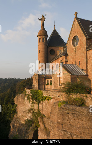 Elk213-1726v France, l'Alsace, Le Mont Sainte Odile, le couvent Banque D'Images