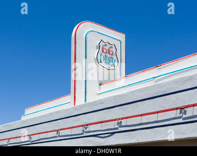 Le 66 Diner sur l'Avenue centrale (ancienne route 66), Albuquerque, New Mexico, USA Banque D'Images