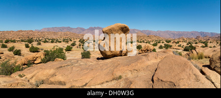 Domaine des roches près de la Roches Peintes de Tafraoute dans l'Anti Atlas, Maroc, Afrique du Nord Banque D'Images