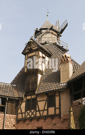 Elk213-1885v France, Alsace, château du Haut Koenigsbourg, 15 c, intérieur détail Banque D'Images