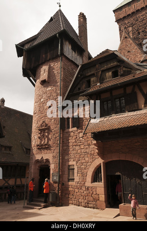 Elk213-1886v France, Alsace, château du Haut Koenigsbourg, 15 c, intérieur détail Banque D'Images