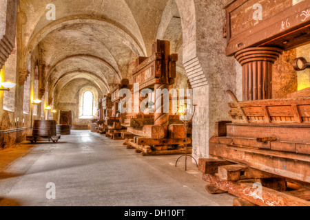 Ancienne cave à vin à Kloster Eberbach Banque D'Images