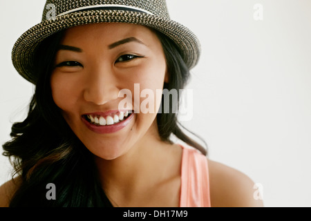 Korean woman smiling Banque D'Images