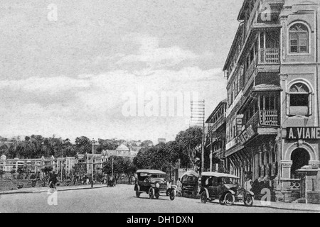 Vieux millésime des années 1900 girgaum chowpatty bombay mumbai maharashtra Inde Banque D'Images