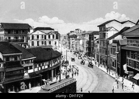 Vieux millésime des années 1900 Pydhonie Road bombay mumbai maharashtra Inde - aja 183486 Banque D'Images