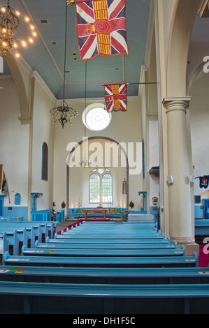 L'intérieur, Canongate Kirk, Royal Mile, Édimbourg, Écosse, Royaume-Uni Banque D'Images