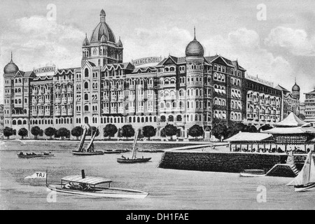 Old vintage photo de Taj Mahal Hotel Apollo Bunder mumbai maharashtra Inde Banque D'Images