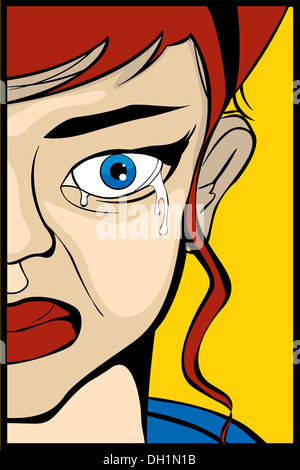 Oeil qui pleure Banque D'Images