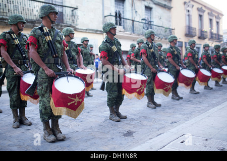 Scènes de la ville d'Oaxaca au Mexique 2013 Jour de l'indépendance. Banque D'Images