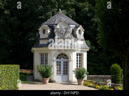 Pavillon dans le parc du château de Villandry, vallée de la Loire, France Banque D'Images