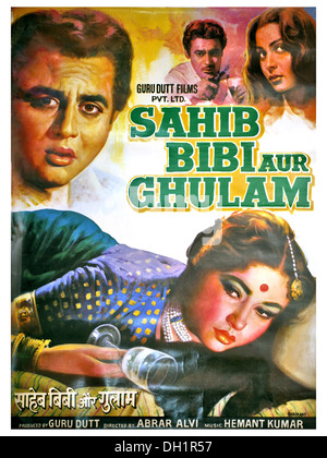 Affiche de film hindi bollywood indien de sahib bibi aur Ghulam Inde Banque D'Images