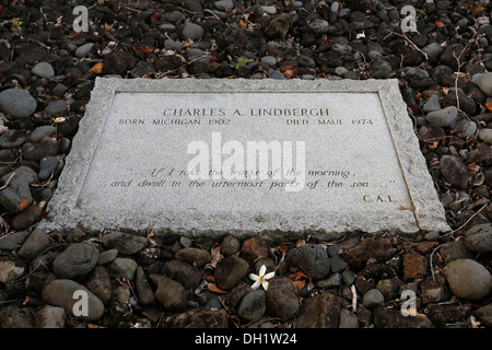 Tombe de Chalres Lindbergh, Maui, Hawaii, USA Banque D'Images