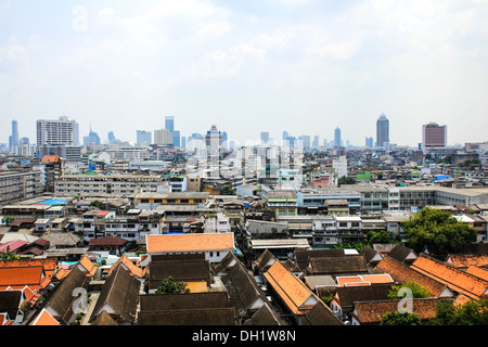 Vue générale de Bangkok du Golden Mount, Thaïlande Banque D'Images