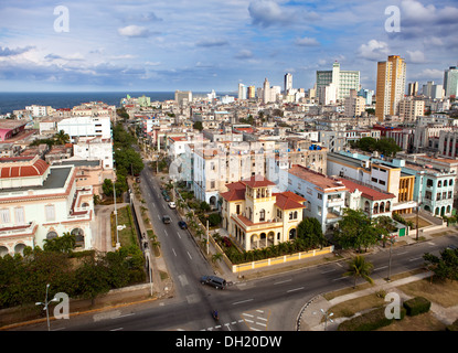 Cuba. La Vieille Havane. Vue d'en haut. Banque D'Images