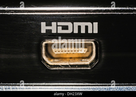 Mini-HDMI port sur un tablet PC Banque D'Images