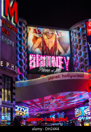 L'affiche du spectacle de Britney Spears au Planet Hollywood Resort à Las Vegas. Banque D'Images